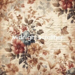 Floral dusty blue, Rice paper prints