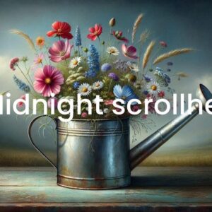 Floral watering can 3, Rice paper prints