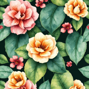 Watercolor floral 2, Rice paper prints
