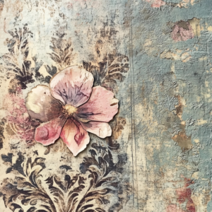 Vintage floral 13,Rice paper print