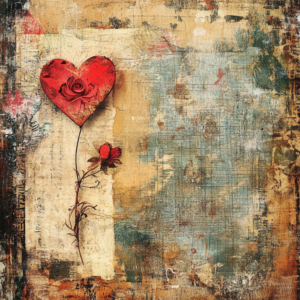 Vintage Valentines 10, Rice paper print