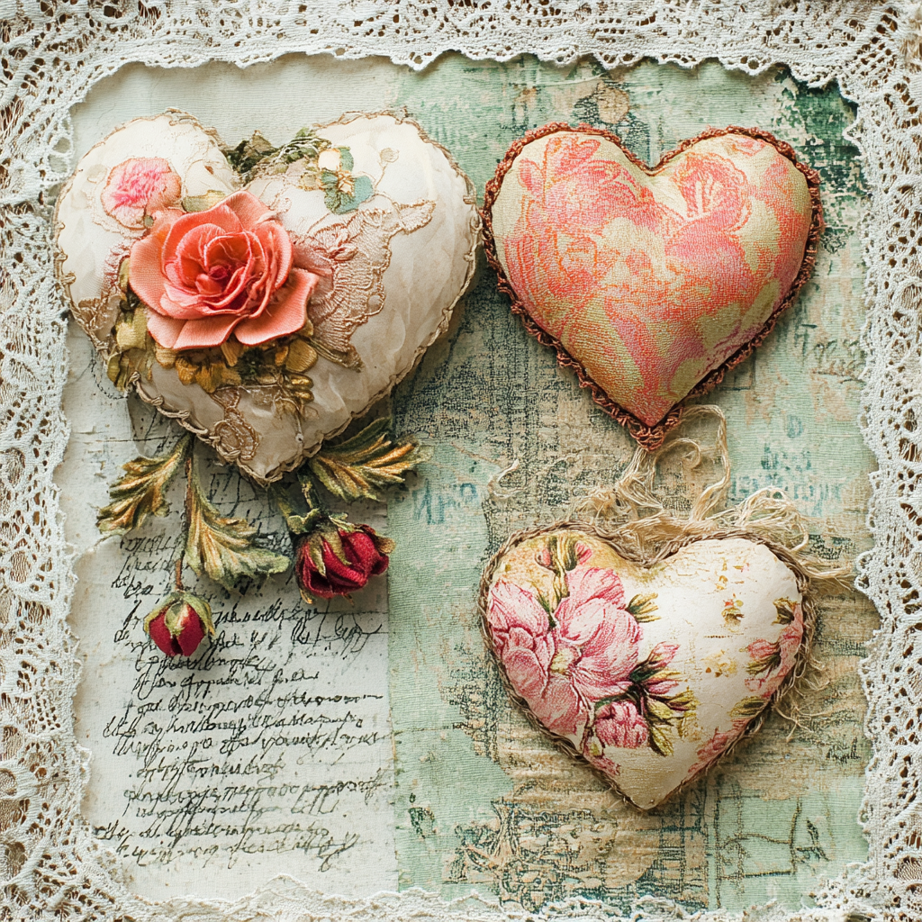 Vintage Valentines 8, Rice paper print