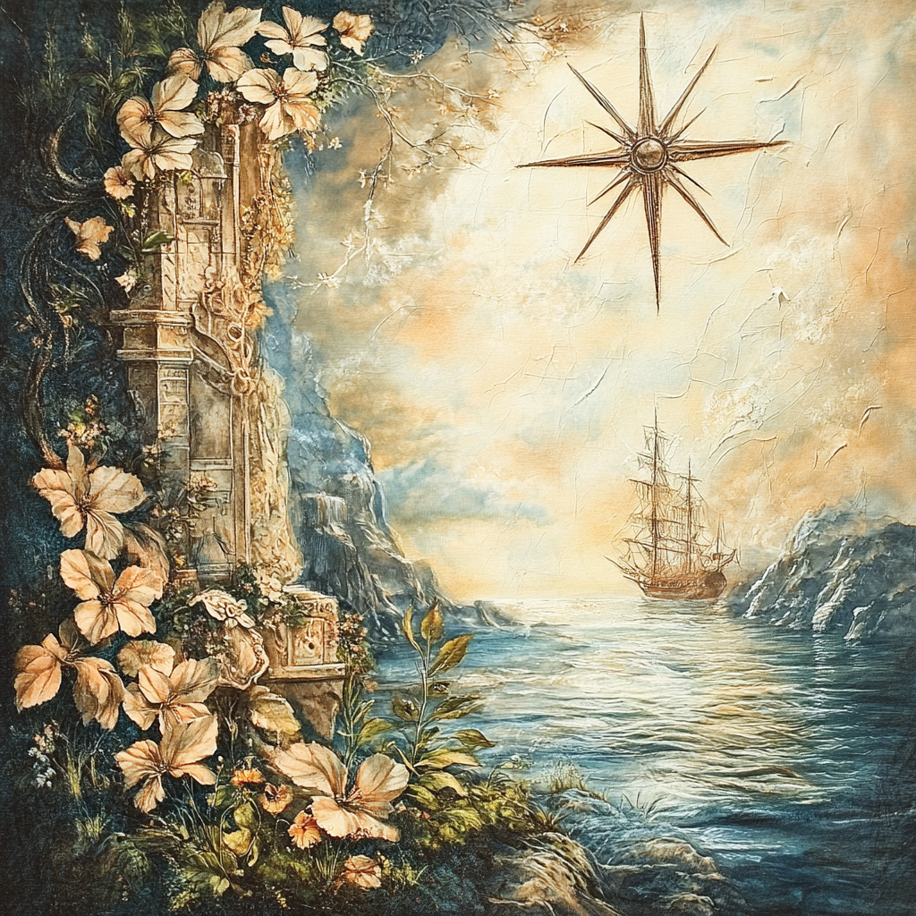 Nautical dream, Rice paper print