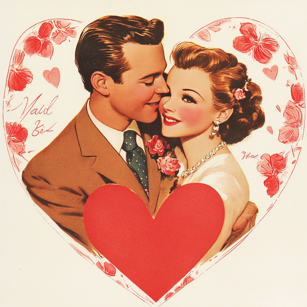 Vintage Valentines 21, Rice paper print