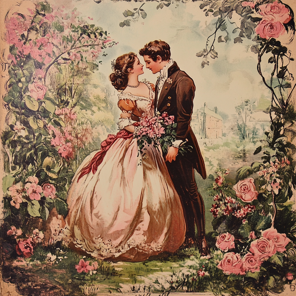 Vintage Valentines 18, Rice paper print
