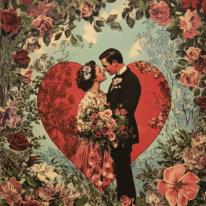 Vintage Valentines 7, Rice paper print