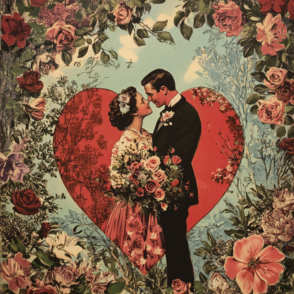Vintage Valentines 7, Rice paper print
