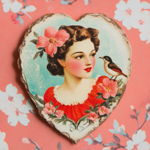 Vintage Valentines 12, Rice paper print